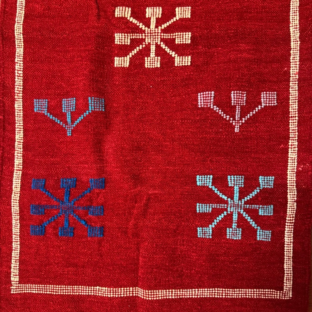 Moroccan Red Hand Woven Berber Rug - Picture 2 of 4